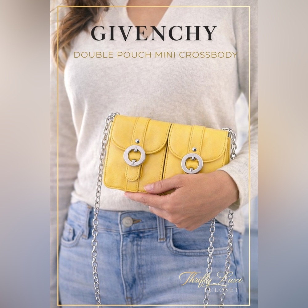 Authentic Givenchy Yellow Leather Crossbody 2014 Timeless Designer Piece-Rare - Picture 3 of 13
